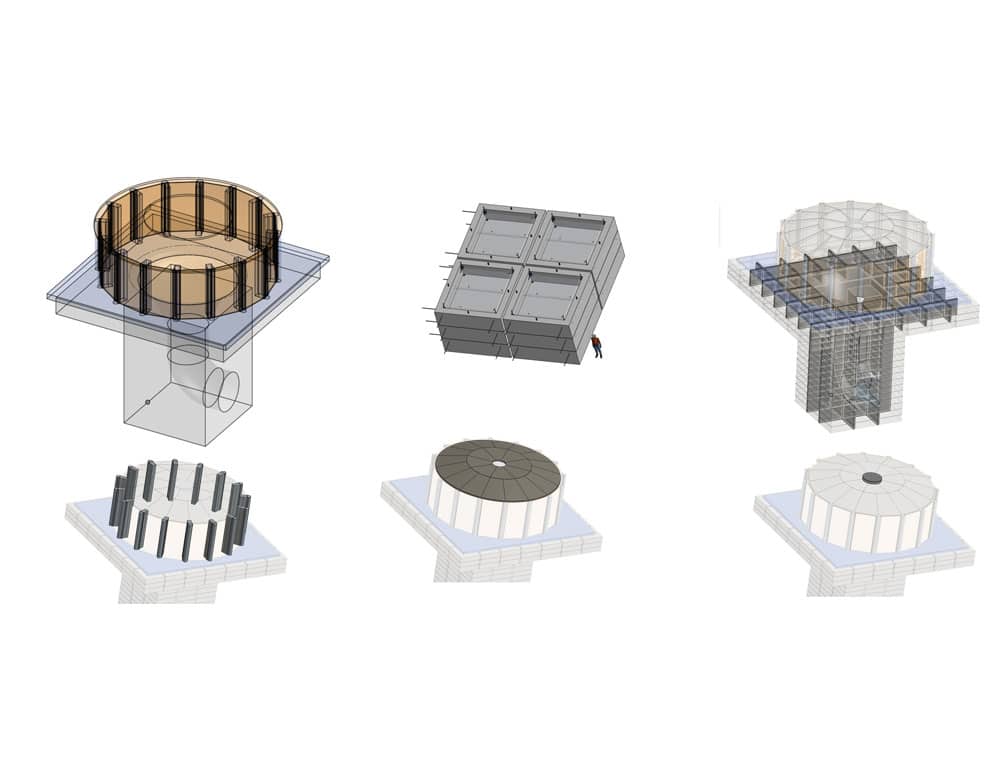 5 Detail of modular precast intake outflow system.