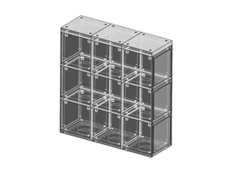 5 Wall configuration of precast concrete modules.