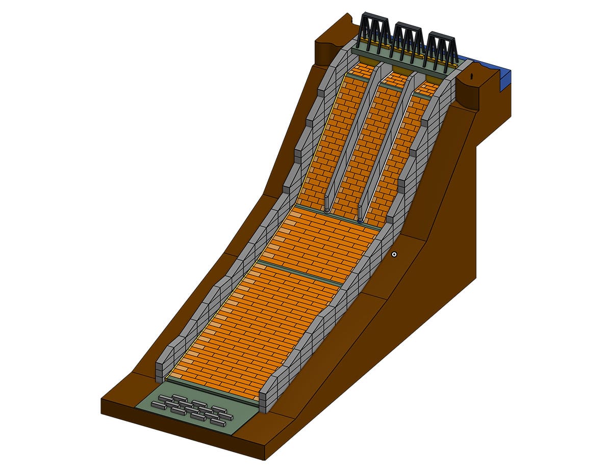 1 Modular precast spillway system.